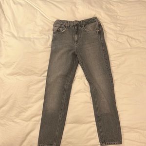 Zara Straight Leg Boyfriend Jean - Grey